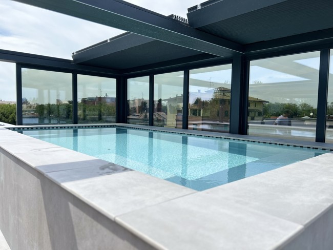 realizzazione piscine in attico
